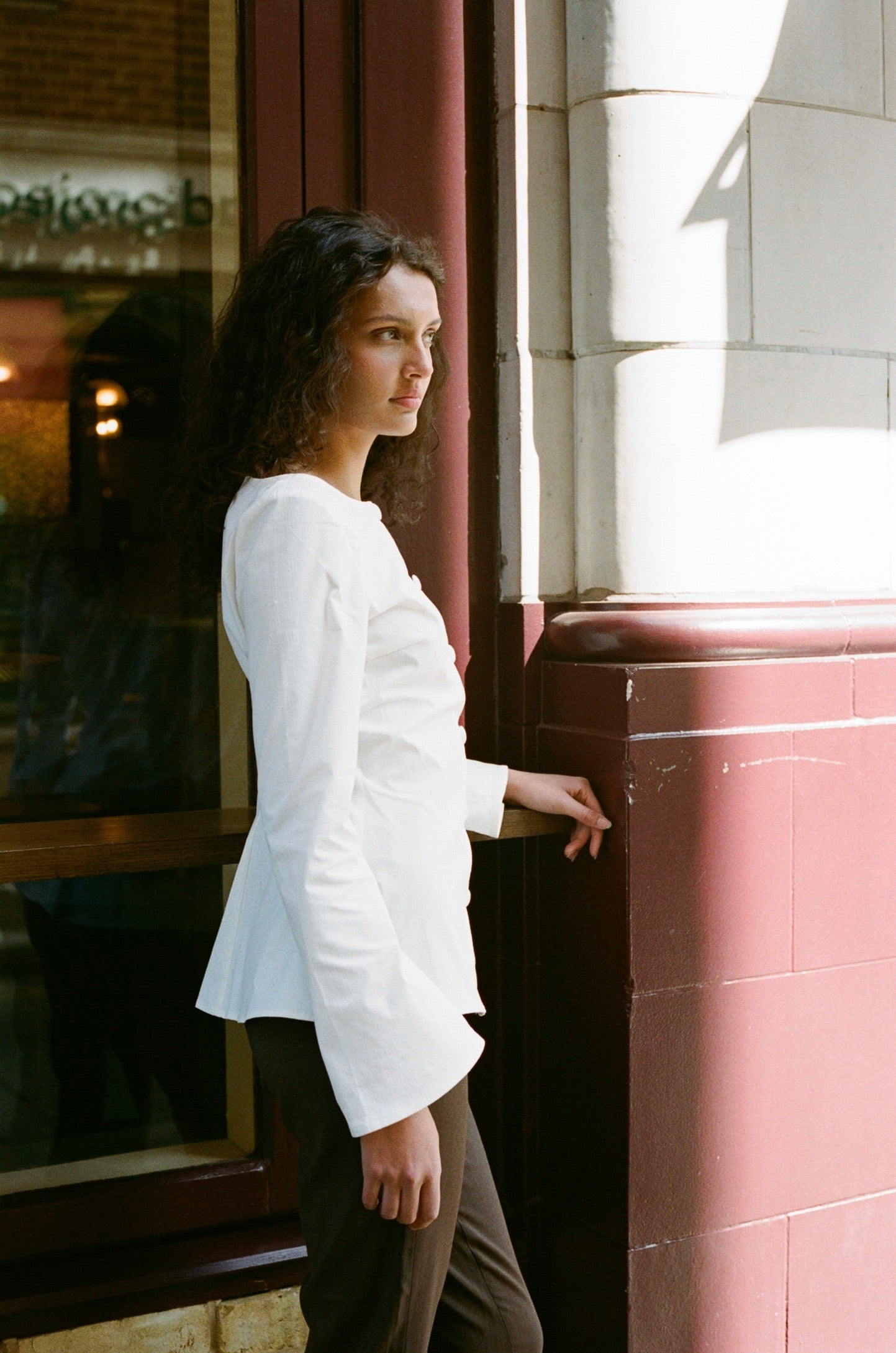 The Breezy Blouse in Vanilla Stripes