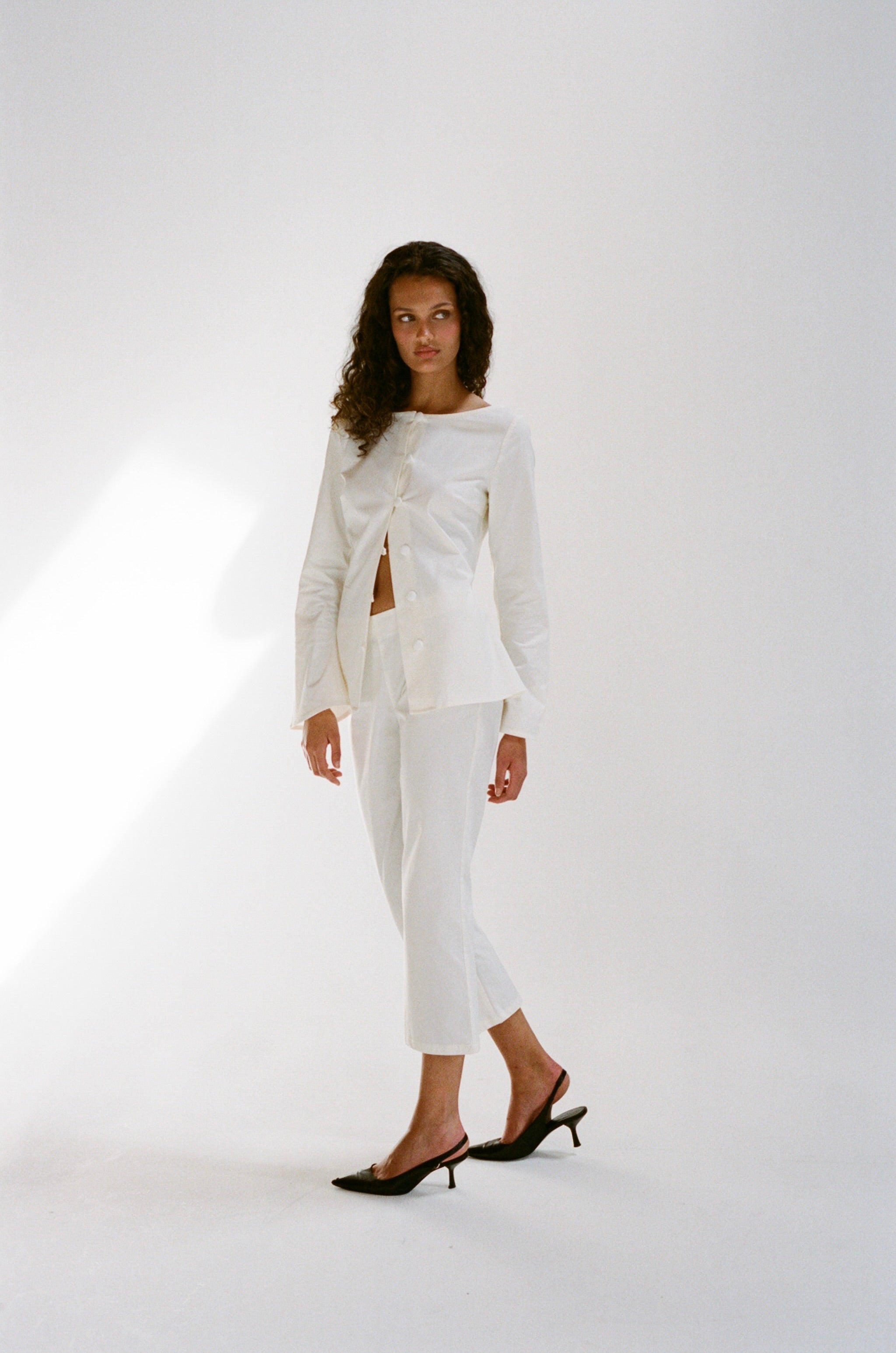 The Breezy Pants in Vanilla Stripes