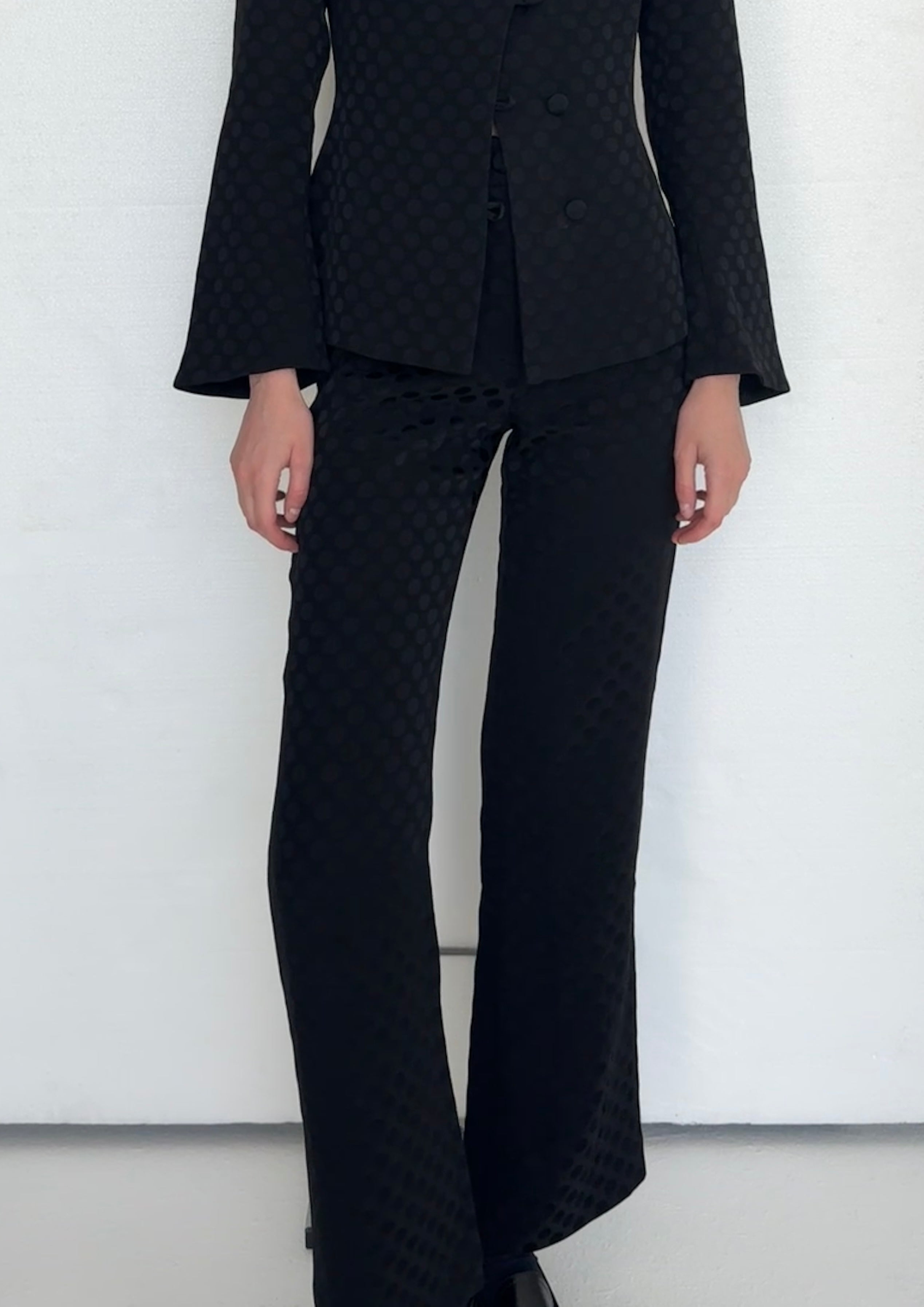 The Jackie Pants in Black Dots